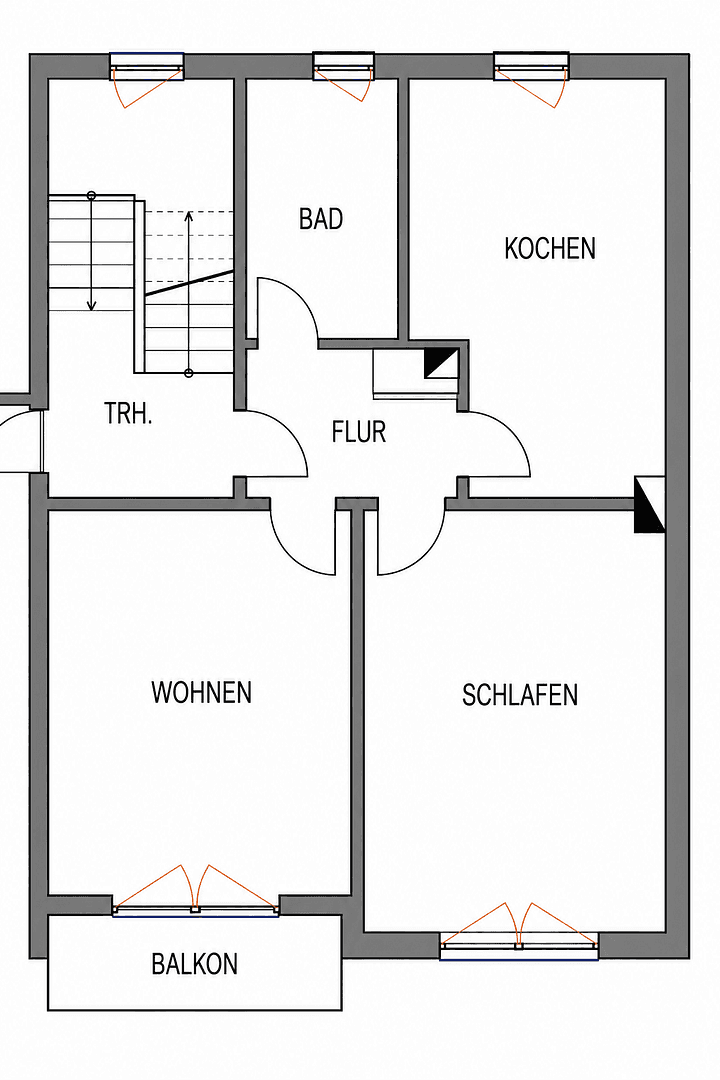 Pronájem bytu 2+1 60 m², Hahnenbachstraße 58, Hahnenbach, Porýní-Falc Pronájem bytu 2+1 60 m², Hahnenbachstraße 58, Hahnenbach, Porýní-Falc