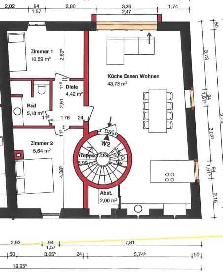 Pronájem bytu 2+1 82 m², Moselstraße 6, Osann-Monzel, Porýní-Falc Pronájem bytu 2+1 82 m², Moselstraße 6, Osann-Monzel, Porýní-Falc