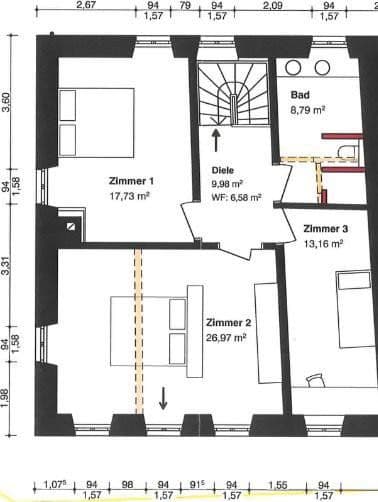 Pronájem bytu 5+kk 146 m², Moselstraße 6, Osann-Monzel, Porýní-Falc Pronájem bytu 5+kk 146 m², Moselstraße 6, Osann-Monzel, Porýní-Falc