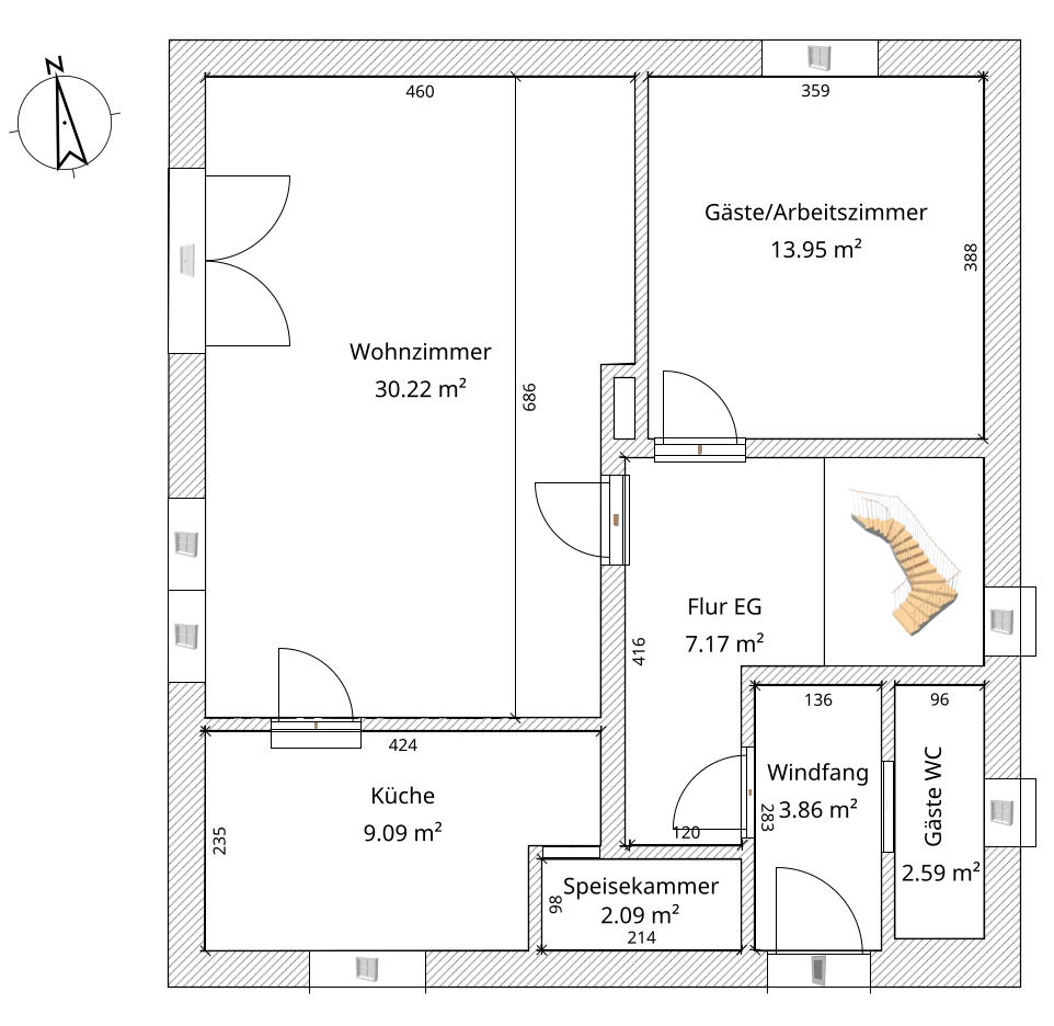 Prodej domu 154 m², pozemek 541 m², Eckental, Bavorsko Prodej domu 154 m², pozemek 541 m², Eckental, Bavorsko