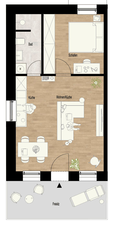 Pronájem bytu 2+1 47 m², Bahnhofstrasse 52, Mörlenbach, Hessen Pronájem bytu 2+1 47 m², Bahnhofstrasse 52, Mörlenbach, Hessen