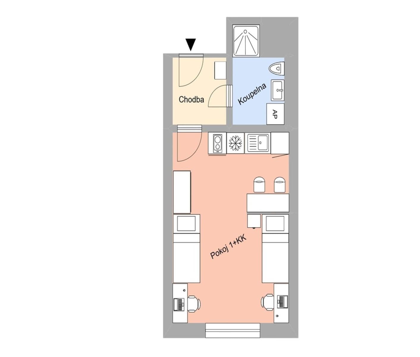 Pronájem bytu 1+kk 28 m², Magisterská, Plzeň, Plzeňský kraj Pronájem bytu 1+kk 28 m², Magisterská, Plzeň, Plzeňský kraj