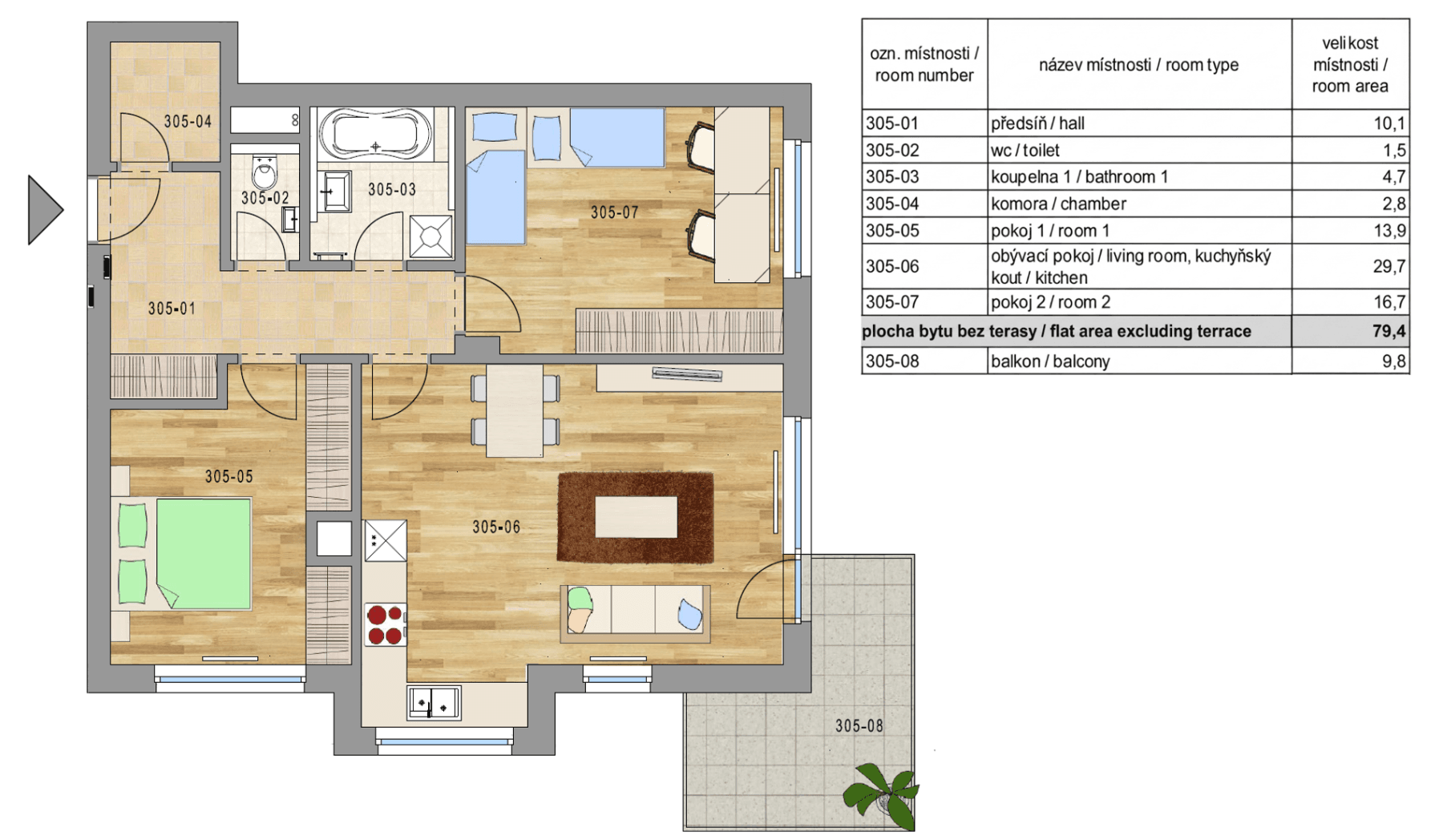 Prodej bytu 3+kk 80 m², K Beranovu, Praha, Praha Prodej bytu 3+kk 80 m², K Beranovu, Praha, Praha