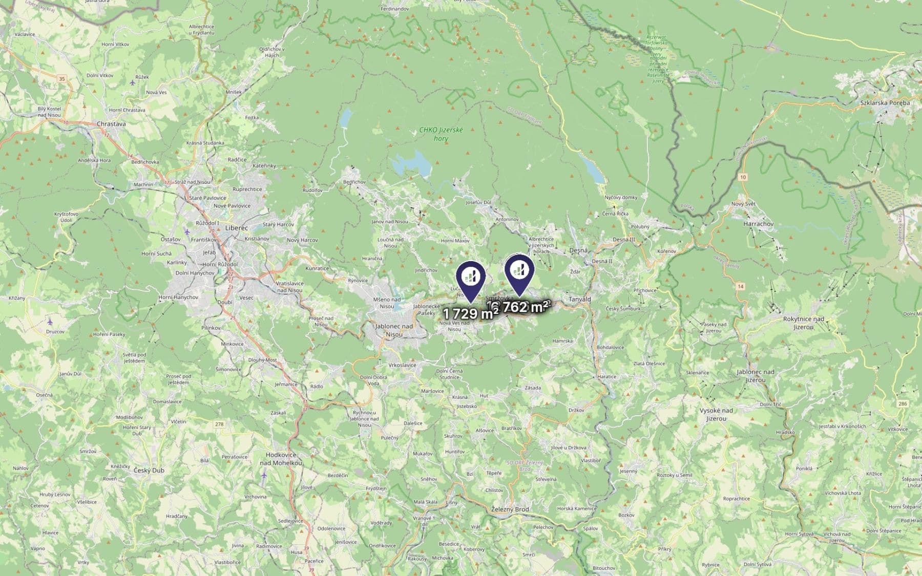 Prodej pozemku 20.747 m², Smržovka, Liberecký kraj Prodej pozemku 20.747 m², Smržovka, Liberecký kraj