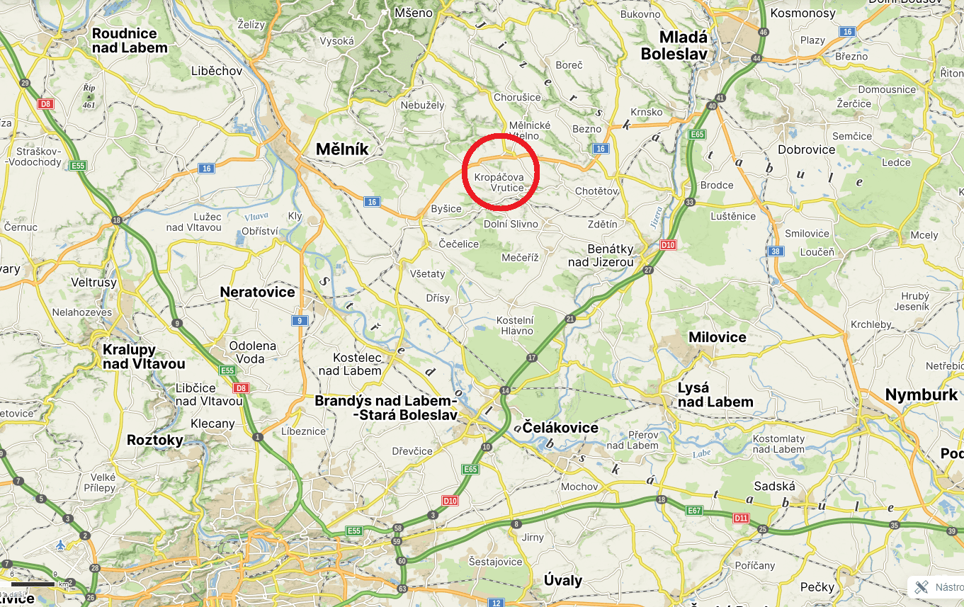 Prodej pozemku 812 m², Kropáčova Vrutice, Středočeský kraj Prodej pozemku 812 m², Kropáčova Vrutice, Středočeský kraj