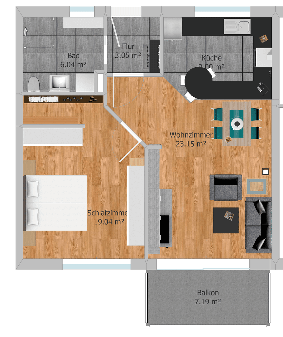 Prodej bytu 2+1 64 m², Dresdener Straße 1, Buchloe, Bavorsko Prodej bytu 2+1 64 m², Dresdener Straße 1, Buchloe, Bavorsko