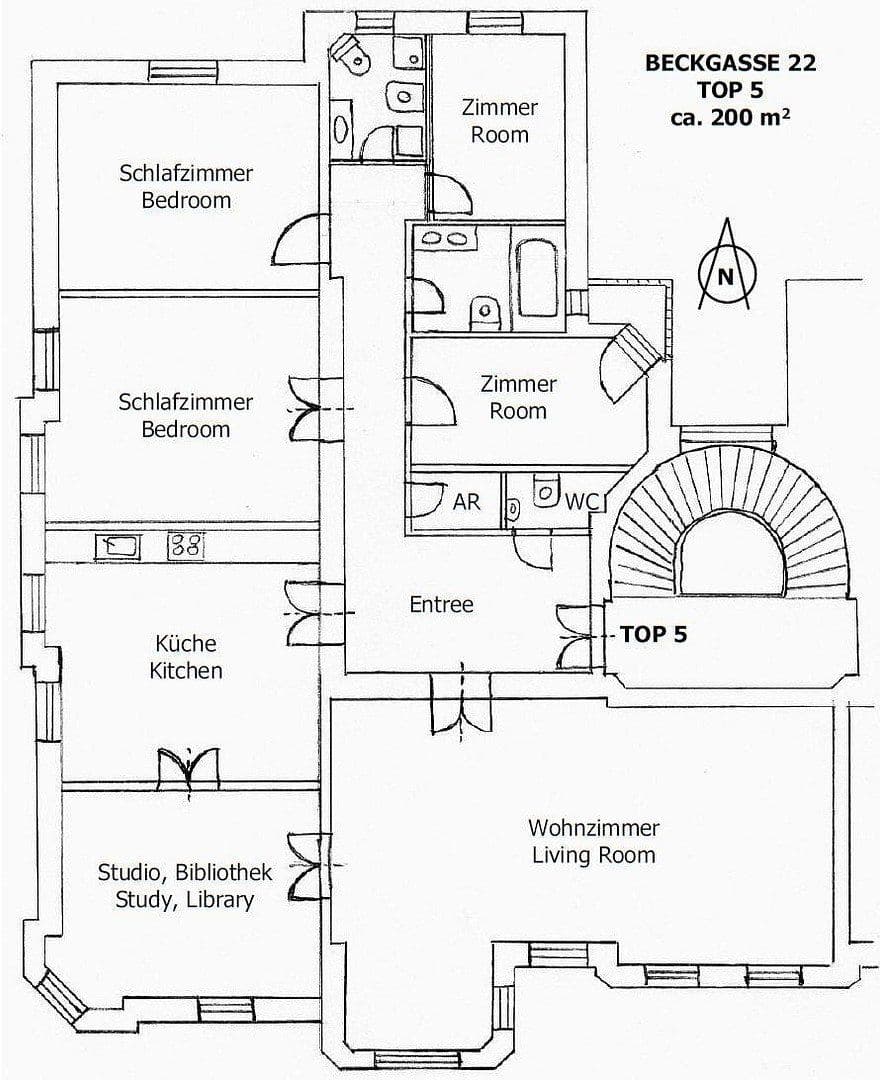 Prodej bytu 6+1 200 m², Beckgasse 22, Wien, Wien Prodej bytu 6+1 200 m², Beckgasse 22, Wien, Wien