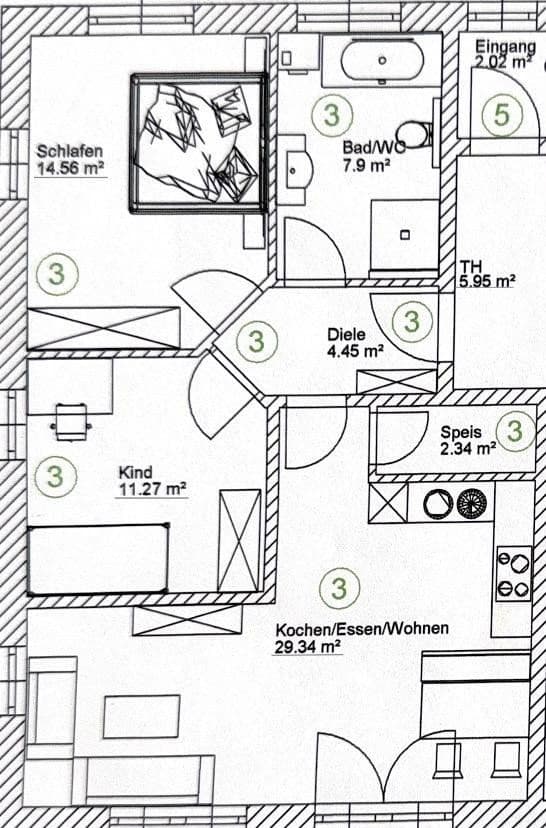 Pronájem bytu 3+1 72 m², Ingolstadt, Bavorsko Pronájem bytu 3+1 72 m², Ingolstadt, Bavorsko