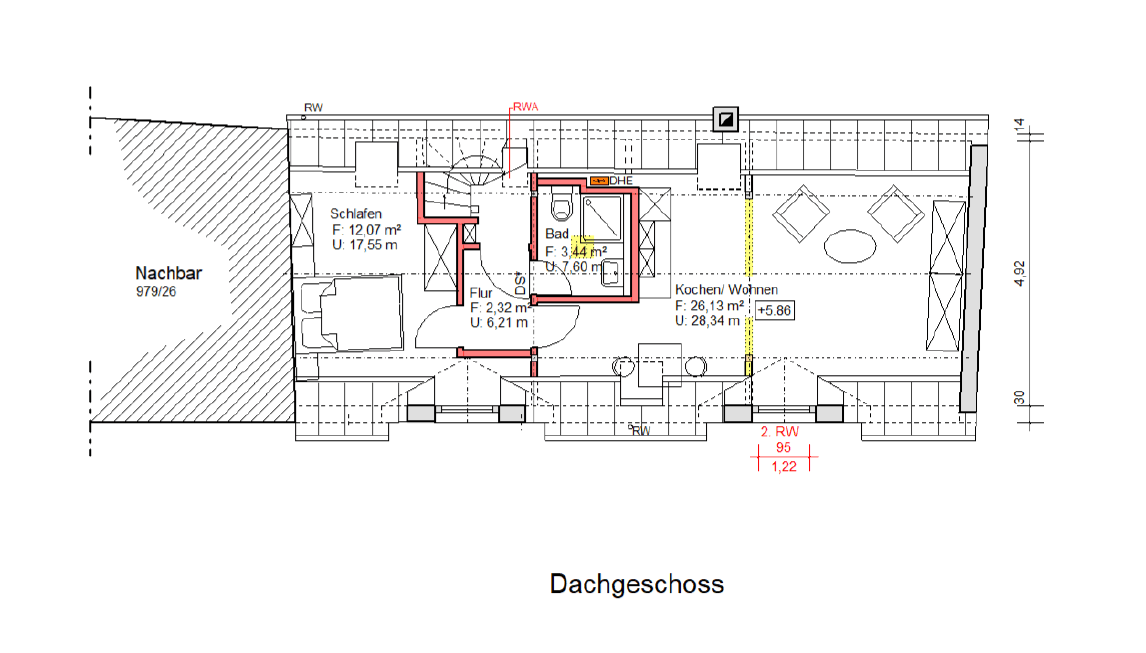 Pronájem bytu 2+1 46 m², Traben-Trarbach, Porýní-Falc Pronájem bytu 2+1 46 m², Traben-Trarbach, Porýní-Falc