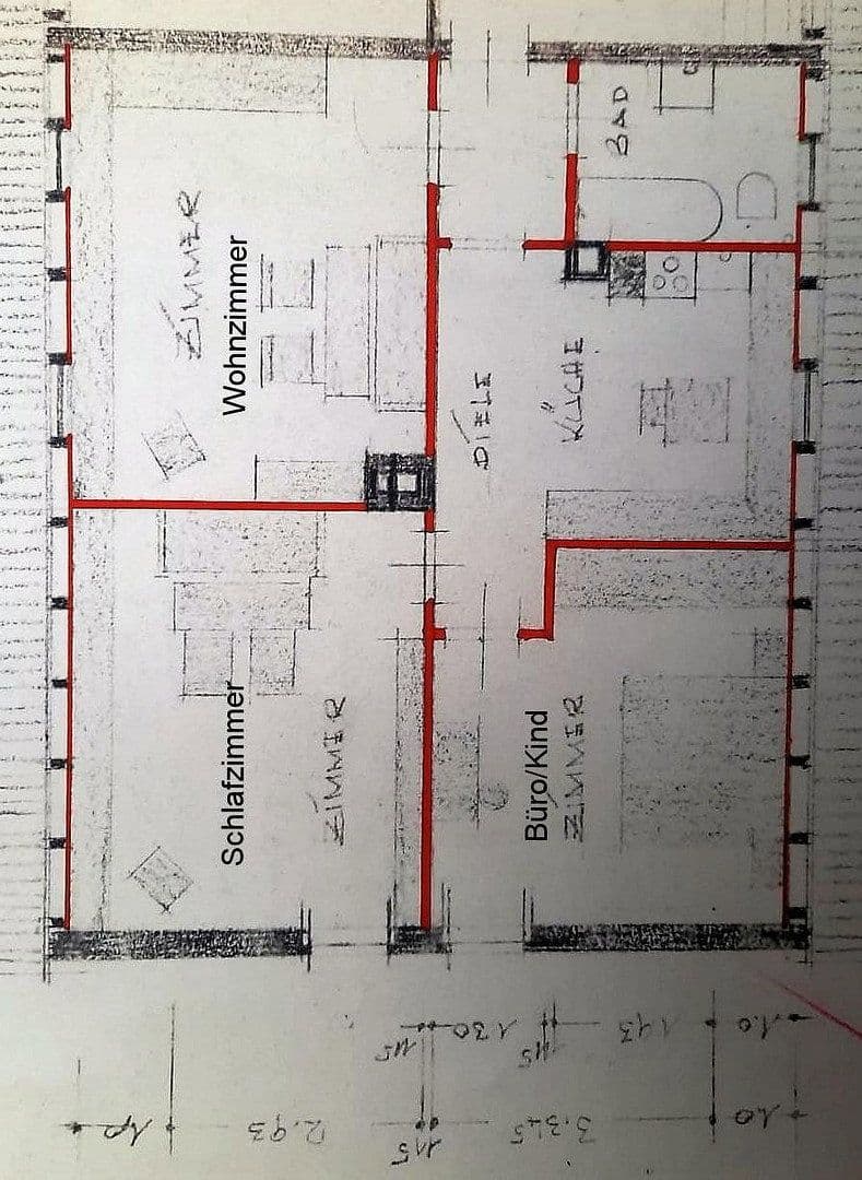 Pronájem bytu 3+1 68 m², Egerstraße 28, Erlangen, Bavorsko Pronájem bytu 3+1 68 m², Egerstraße 28, Erlangen, Bavorsko