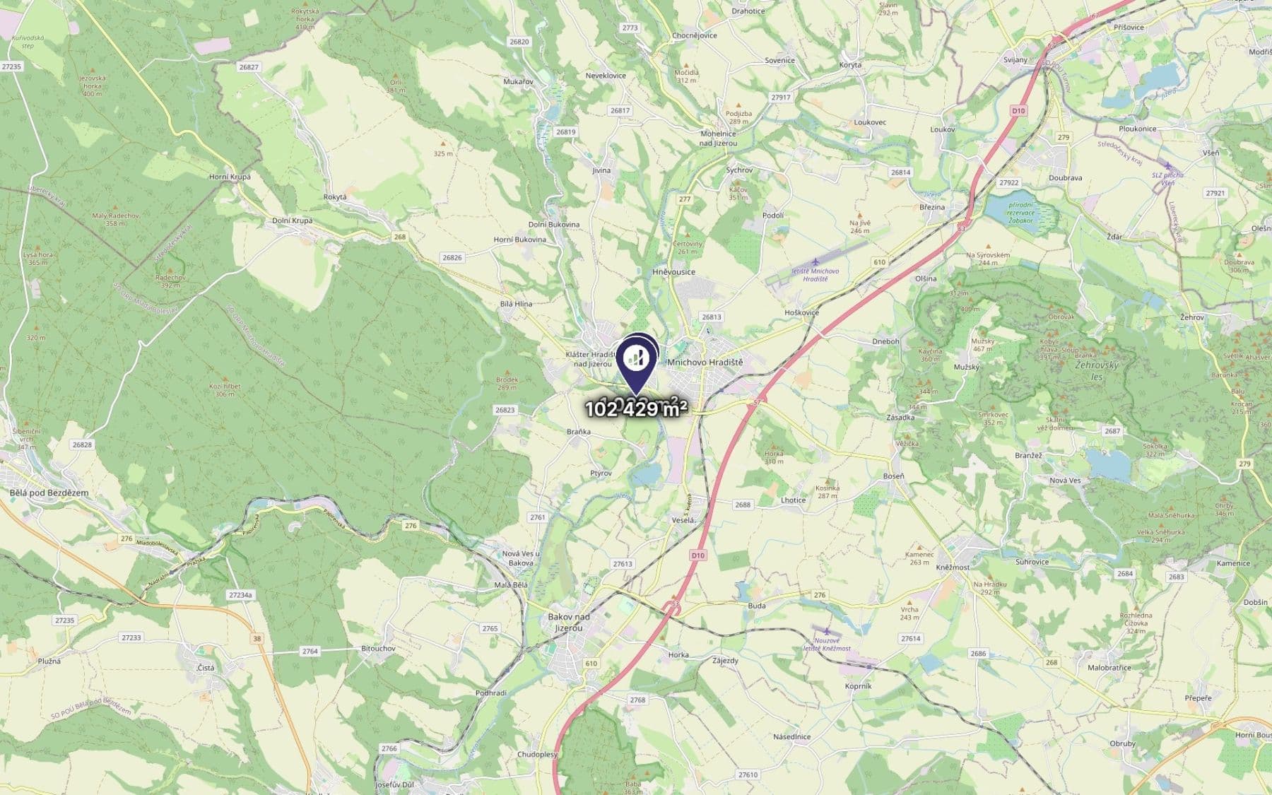 Prodej pozemku 103.462 m², Mnichovo Hradiště, Středočeský kraj Prodej pozemku 103.462 m², Mnichovo Hradiště, Středočeský kraj