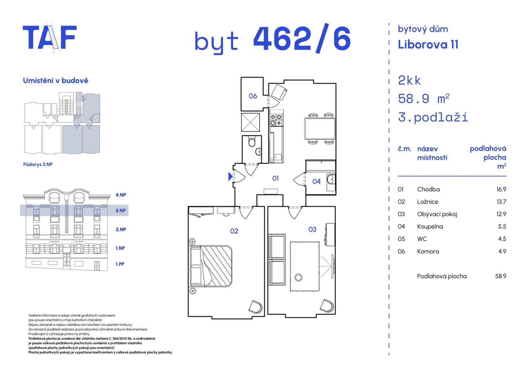 Prodej bytu 2+1 59 m², Liborova, Praha, Praha Prodej bytu 2+1 59 m², Liborova, Praha, Praha