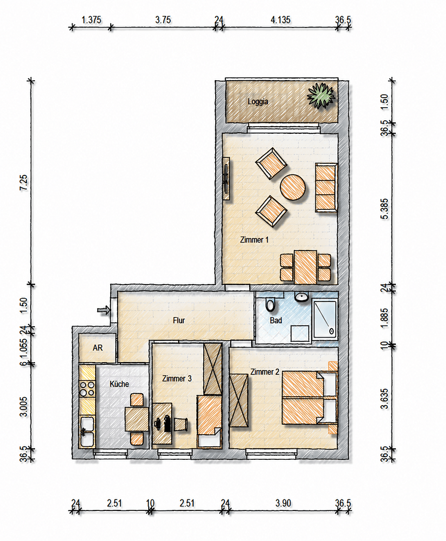 Prodej bytu 3+1 71 m², Bernhard-Letterhaus-Straße 2, Lüneburg, Dolní Sasko Prodej bytu 3+1 71 m², Bernhard-Letterhaus-Straße 2, Lüneburg, Dolní Sasko