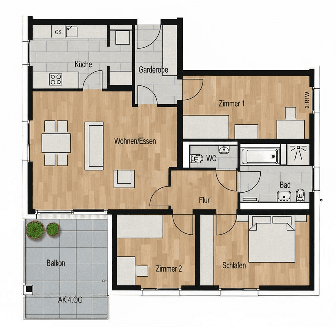 Prodej bytu 4+1 105 m², Marie-Kurz-Hof 2, Reutlingen, Bádensko-Württembersko Prodej bytu 4+1 105 m², Marie-Kurz-Hof 2, Reutlingen, Bádensko-Württembersko