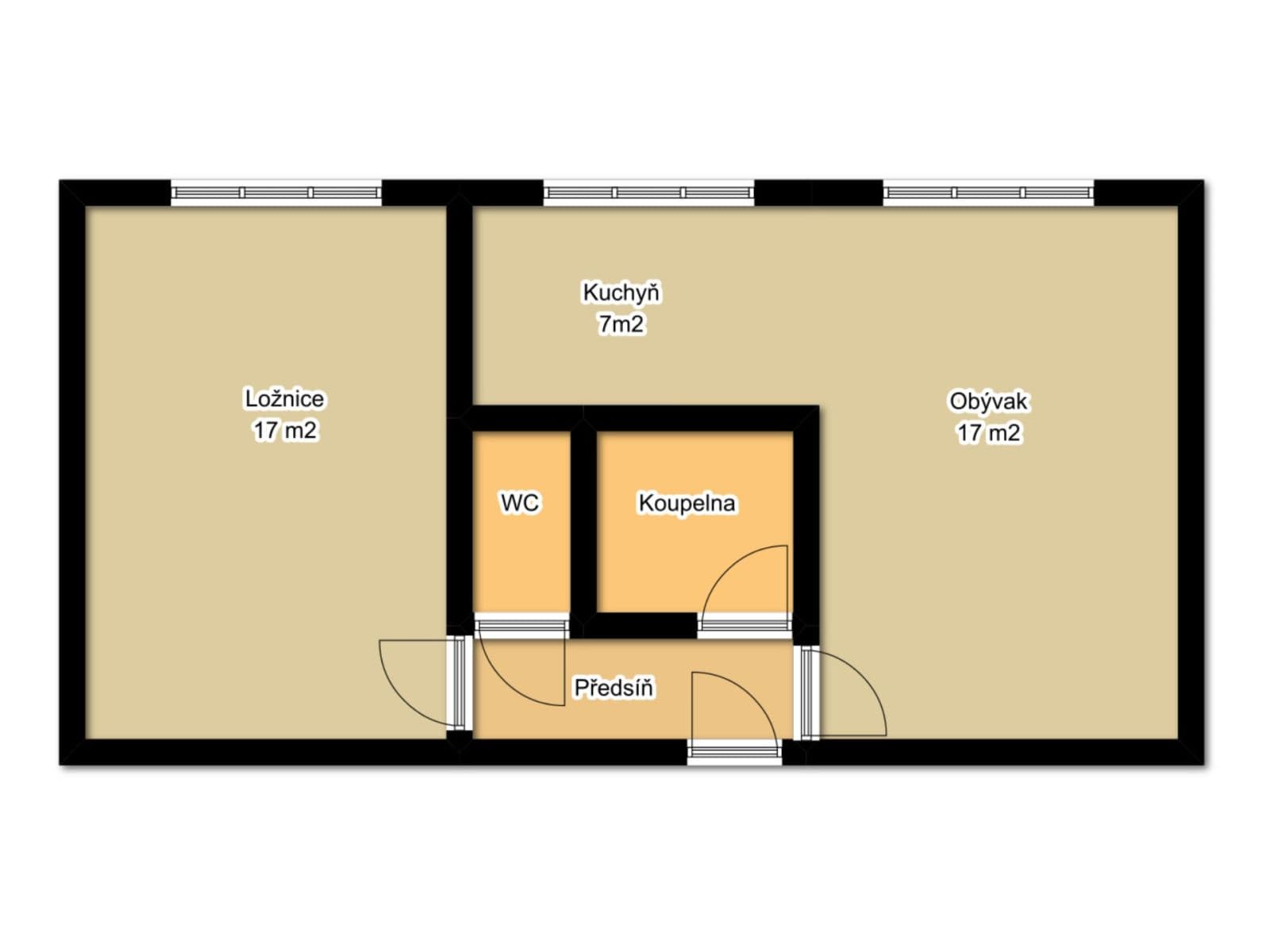 Pronájem bytu 2+kk 51 m², Lihovarská, Praha, Praha Pronájem bytu 2+kk 51 m², Lihovarská, Praha, Praha