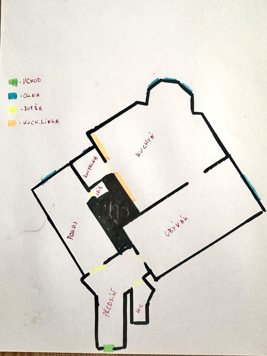 Pronájem bytu 2+1 78 m², Na Stráži, Praha, Praha Pronájem bytu 2+1 78 m², Na Stráži, Praha, Praha