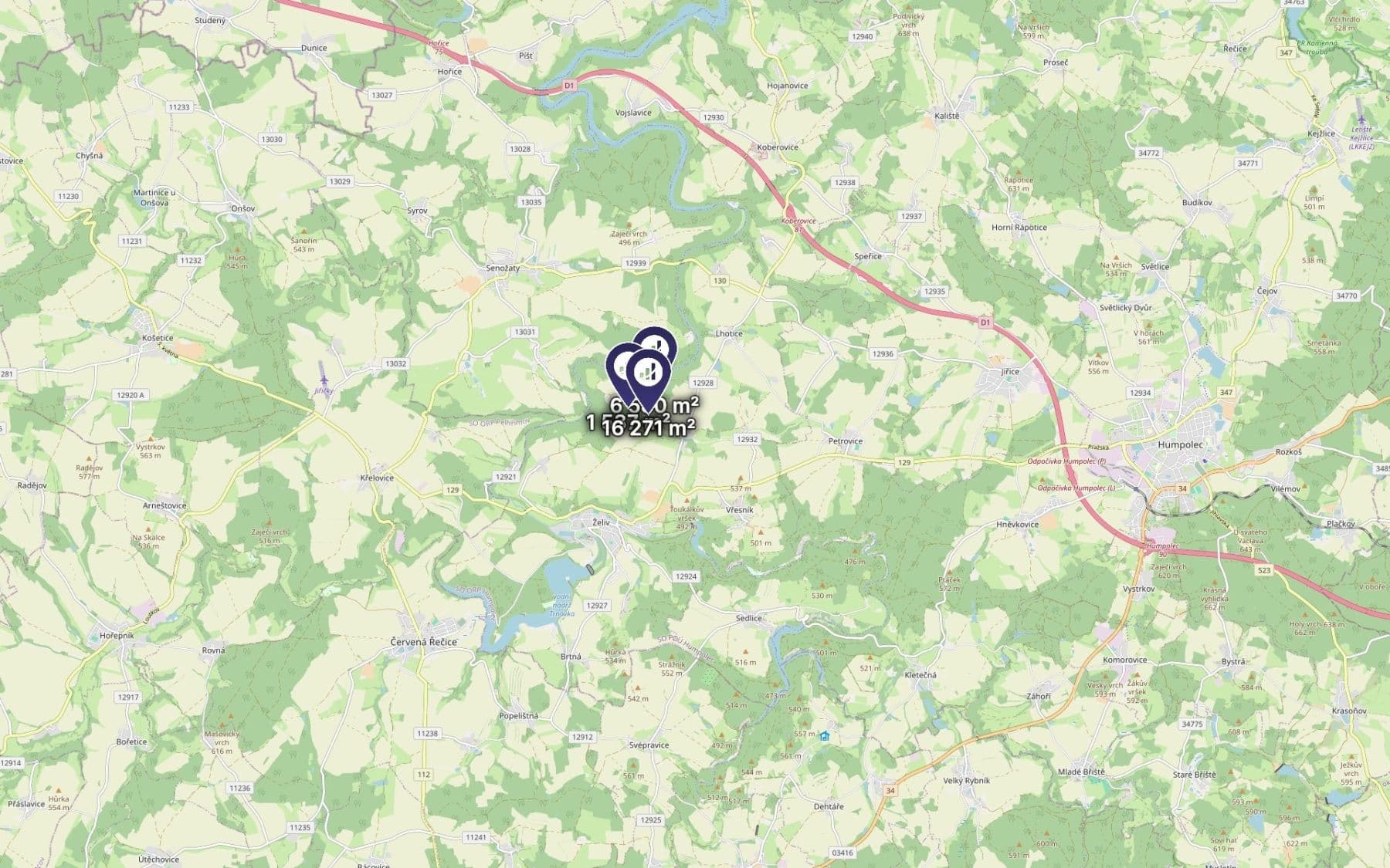 Prodej pozemku 3.049 m², Želiv, Kraj Vysočina Prodej pozemku 3.049 m², Želiv, Kraj Vysočina