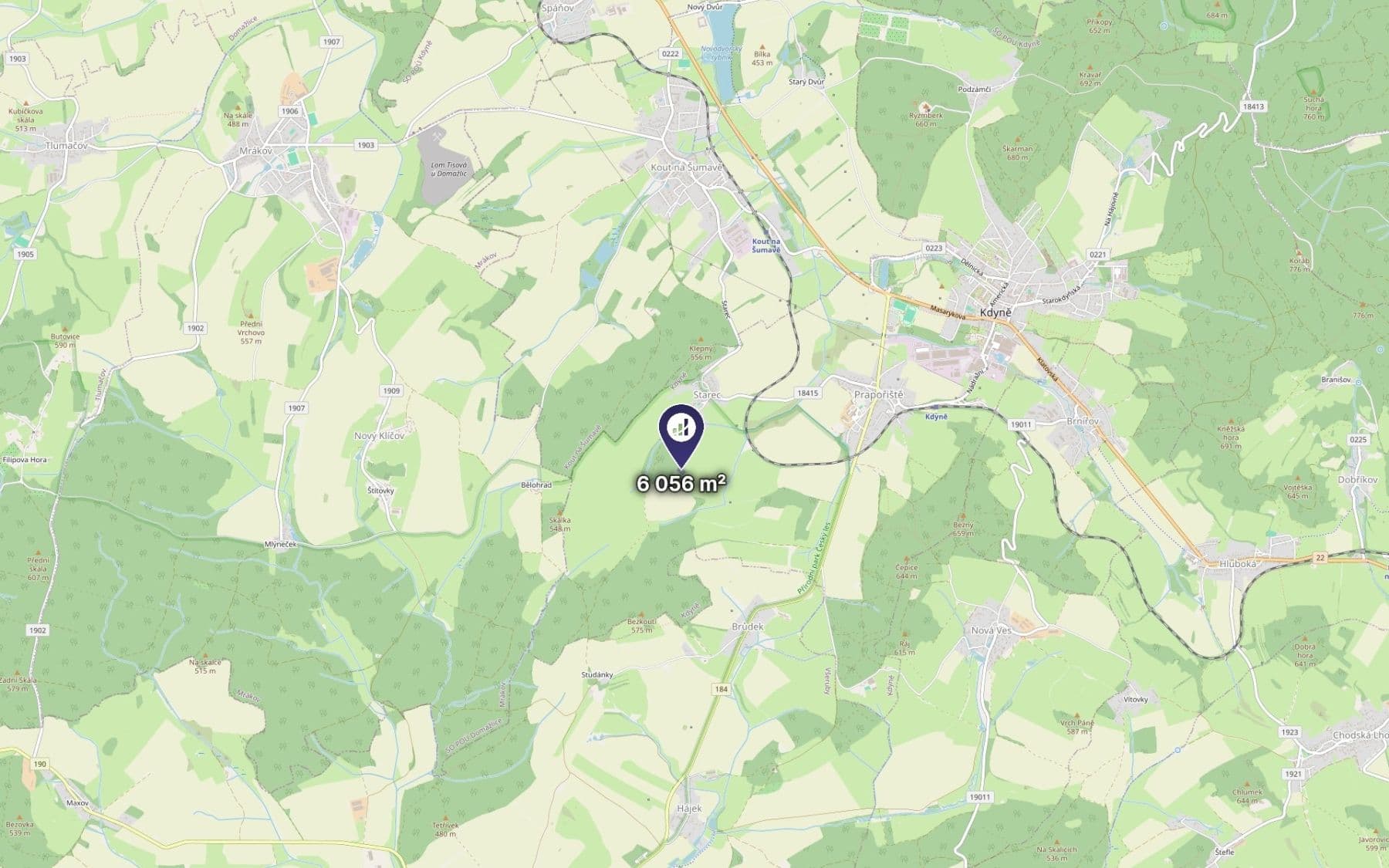 Prodej pozemku 3.028 m², Kdyně, Plzeňský kraj Prodej pozemku 3.028 m², Kdyně, Plzeňský kraj