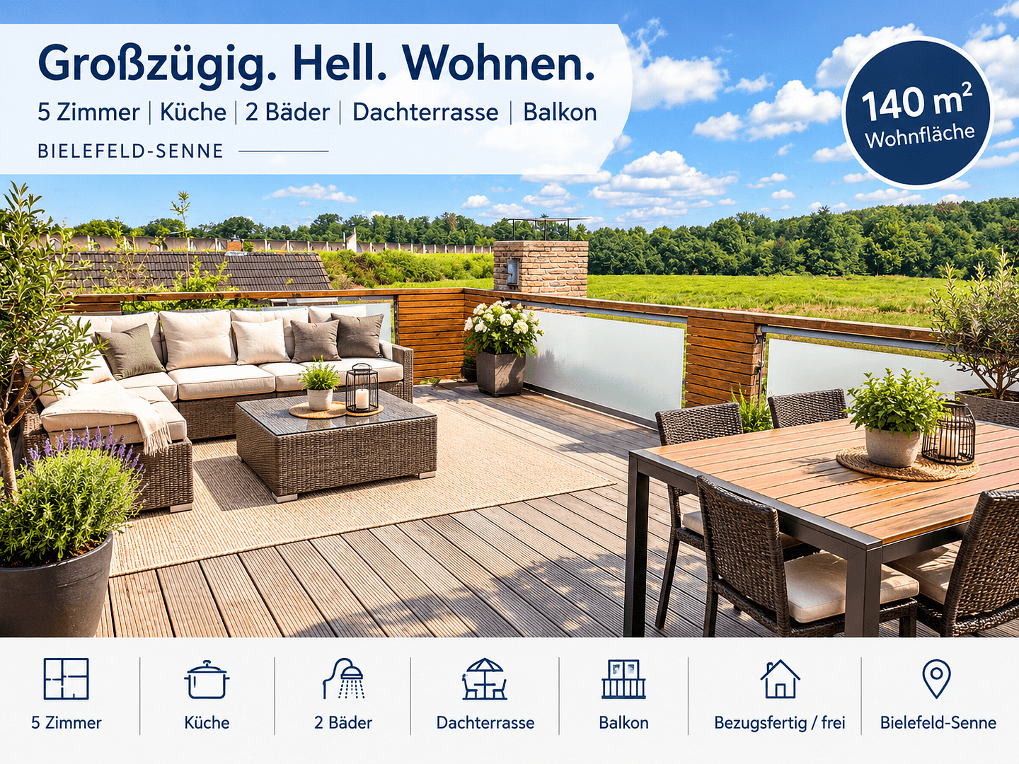 Pronájem bytu 5+1 140 m², Antilopenweg 12, Bielefed, Severní Porýní-Vestfálsko Pronájem bytu 5+1 140 m², Antilopenweg 12, Bielefed, Severní Porýní-Vestfálsko