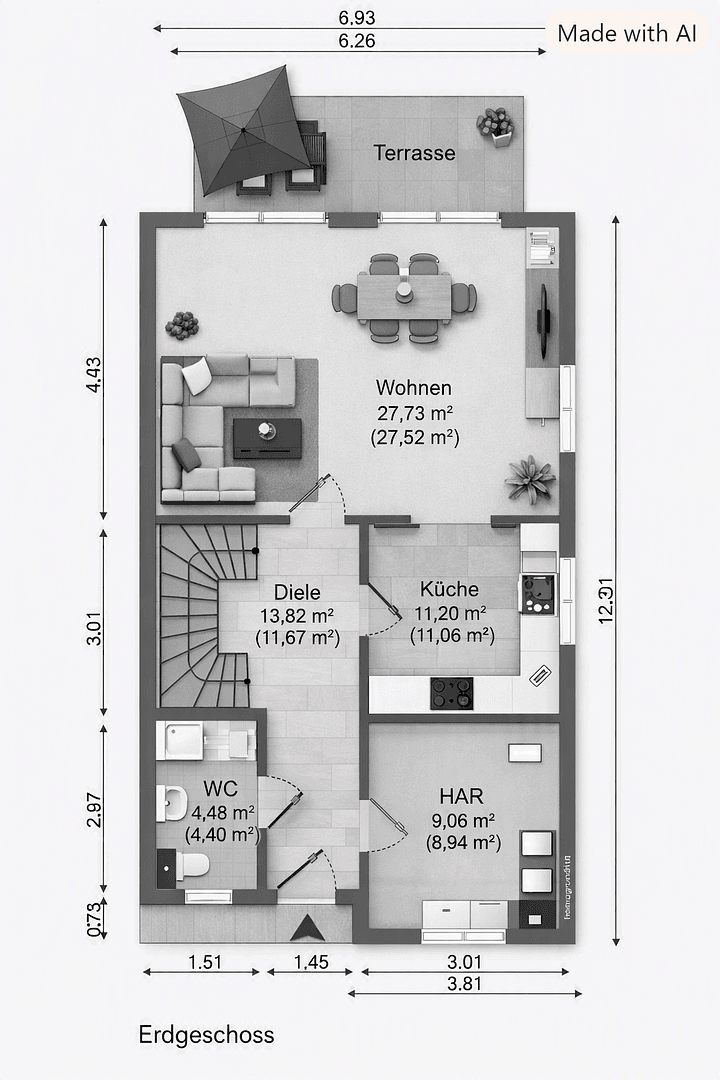Pronájem domu 135 m², pozemek 313 m², Magdeburg, Sasko-Anhaltsko Pronájem domu 135 m², pozemek 313 m², Magdeburg, Sasko-Anhaltsko