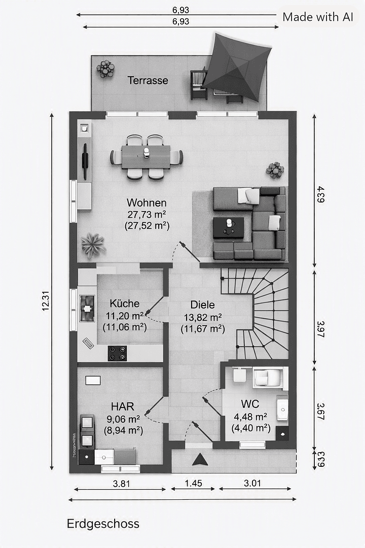 Pronájem domu 135 m², pozemek 313 m², Magdeburg, Sasko-Anhaltsko Pronájem domu 135 m², pozemek 313 m², Magdeburg, Sasko-Anhaltsko