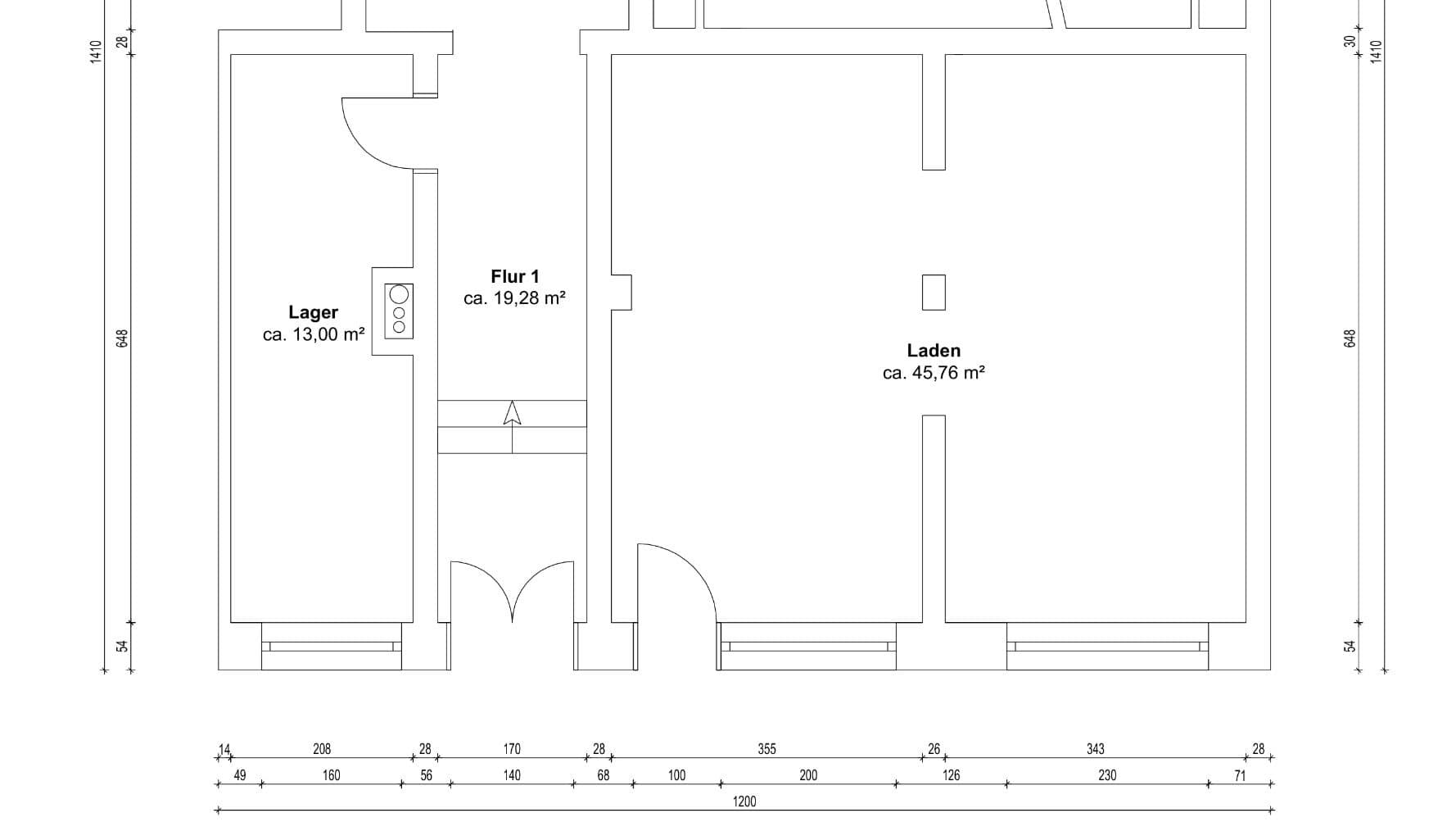 Pronájem nebytového prostoru 60 m², Lößniger Straße 50, Leipzig, Sasko Pronájem nebytového prostoru 60 m², Lößniger Straße 50, Leipzig, Sasko