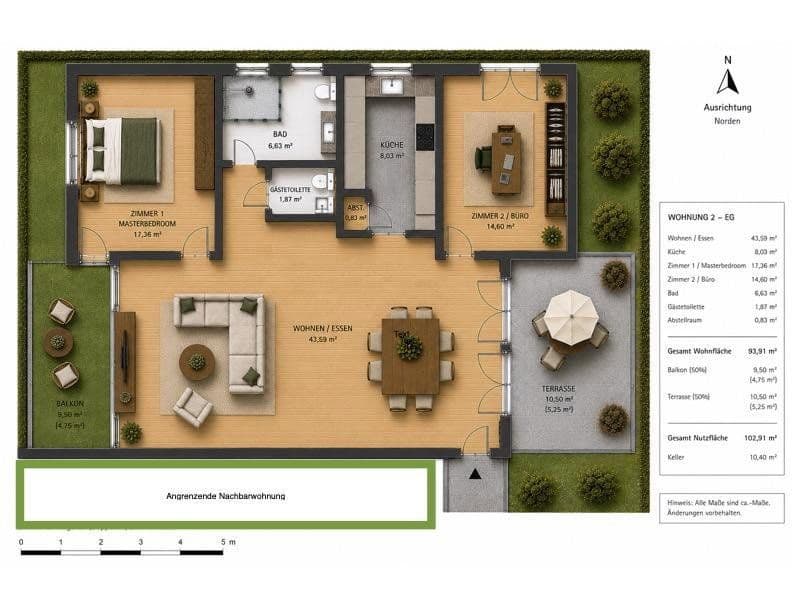 Pronájem bytu 3+1 94 m², Mainz, Porýní-Falc Pronájem bytu 3+1 94 m², Mainz, Porýní-Falc