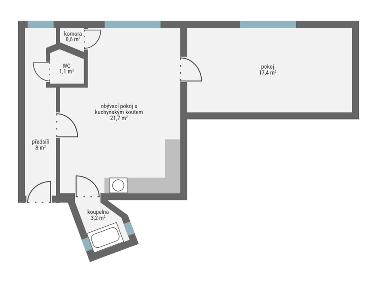Prodej bytu 2+kk 52 m², Františka Kadlece, Praha, Praha Prodej bytu 2+kk 52 m², Františka Kadlece, Praha, Praha
