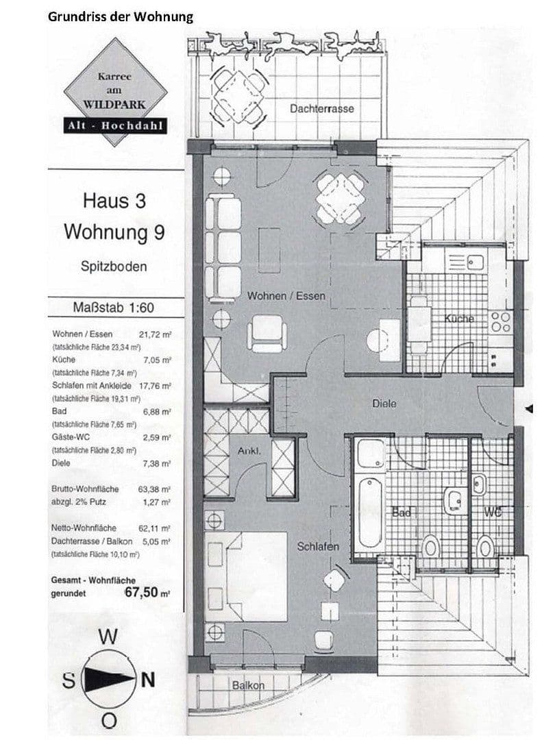 Prodej bytu 2+1 68 m², Erkrath, Severní Porýní-Vestfálsko Prodej bytu 2+1 68 m², Erkrath, Severní Porýní-Vestfálsko