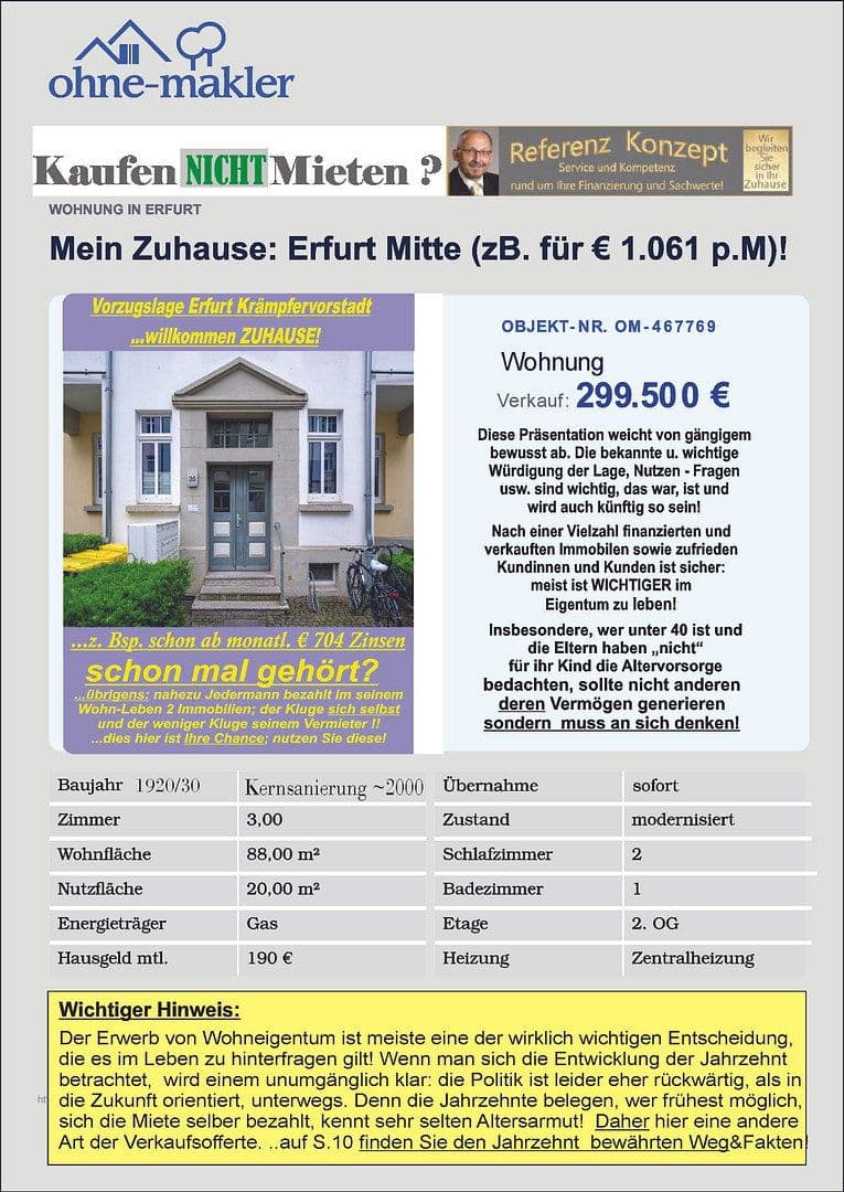 Prodej bytu 3+1 88 m², Erfurt, Durynsko Prodej bytu 3+1 88 m², Erfurt, Durynsko
