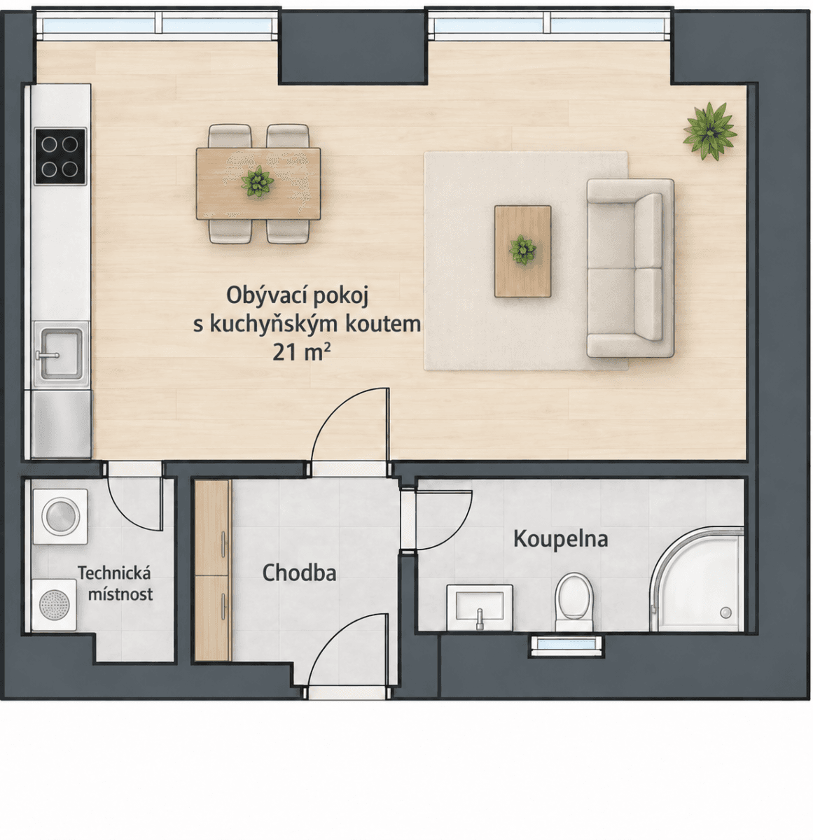 Pronájem bytu 1+kk 35 m², Na Záhonech, Praha, Praha Pronájem bytu 1+kk 35 m², Na Záhonech, Praha, Praha