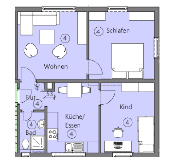Pronájem bytu 3+1 67 m², Egerlandweg, Künzelsau, Bádensko-Württembersko Pronájem bytu 3+1 67 m², Egerlandweg, Künzelsau, Bádensko-Württembersko