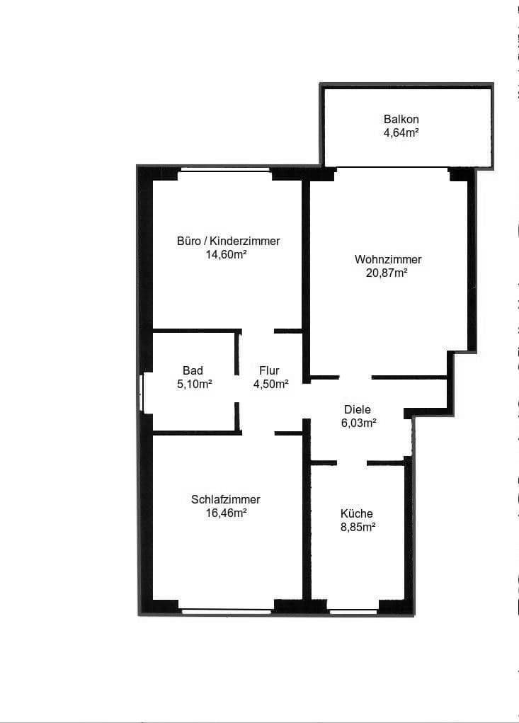 Pronájem bytu 3+1 82 m², Otto-Brenner-Straße 144, Bielefeld, Severní Porýní-Vestfálsko Pronájem bytu 3+1 82 m², Otto-Brenner-Straße 144, Bielefeld, Severní Porýní-Vestfálsko