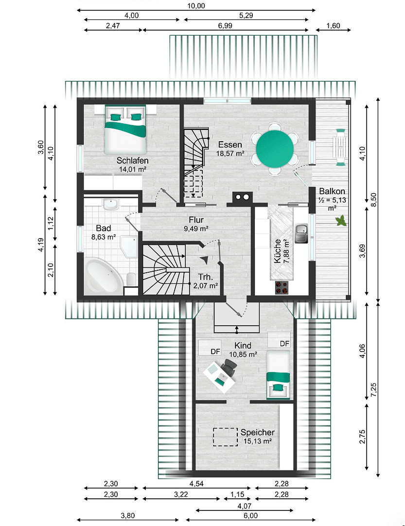 Prodej domu 225 m², pozemek 754 m², Bruckberg, Bavorsko Prodej domu 225 m², pozemek 754 m², Bruckberg, Bavorsko