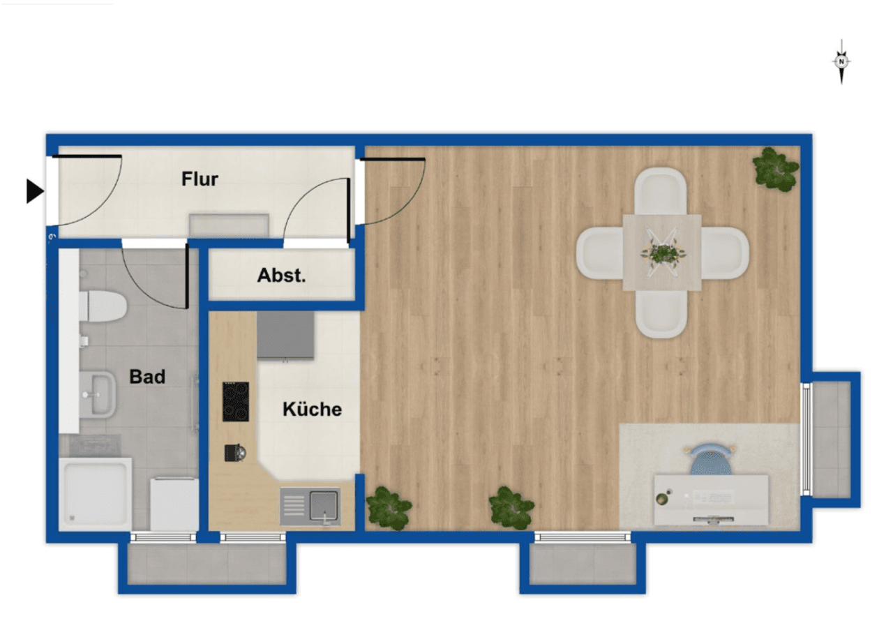Pronájem bytu 1+1 46 m², Unterhaching, Bavorsko Pronájem bytu 1+1 46 m², Unterhaching, Bavorsko