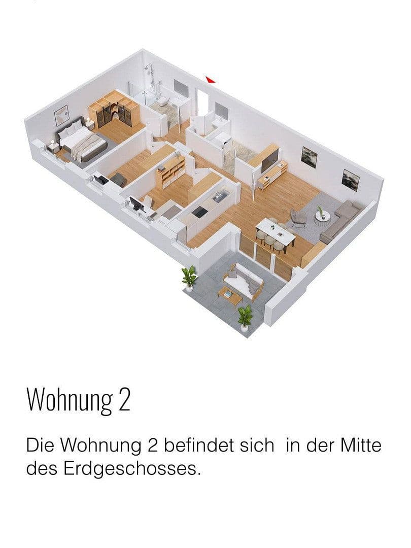 Pronájem bytu 4+1 95 m², Wissinger Mark 20, Bissendorf, Dolní Sasko Pronájem bytu 4+1 95 m², Wissinger Mark 20, Bissendorf, Dolní Sasko