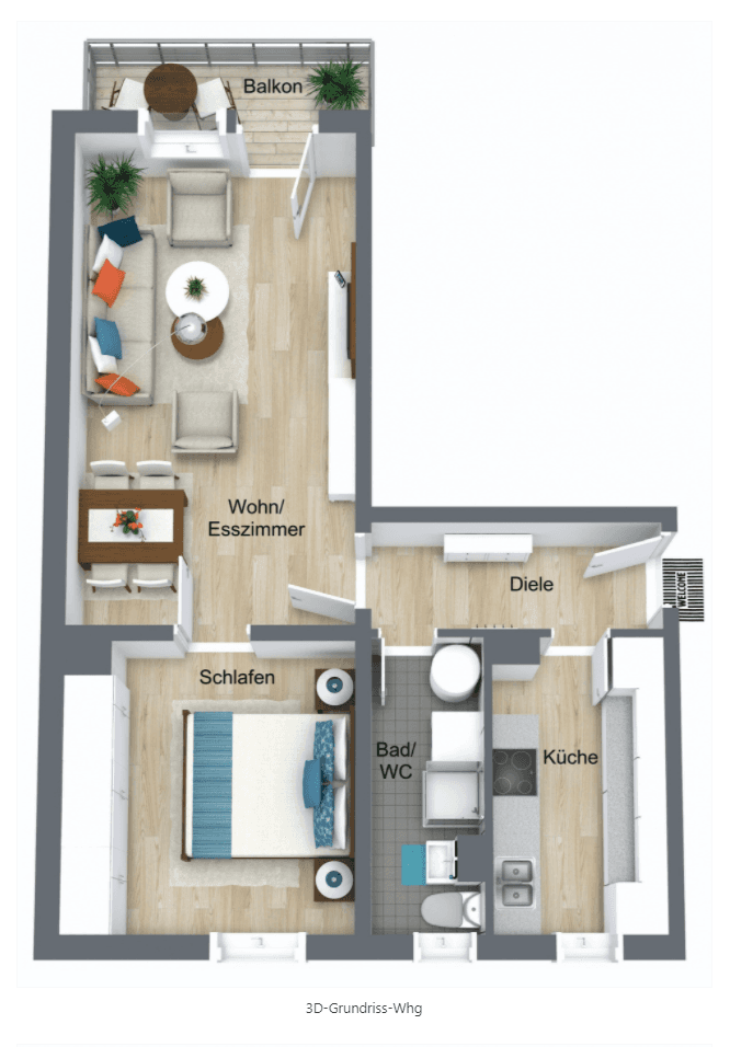 Pronájem bytu 2+1 49 m², Glashütte, Sasko Pronájem bytu 2+1 49 m², Glashütte, Sasko