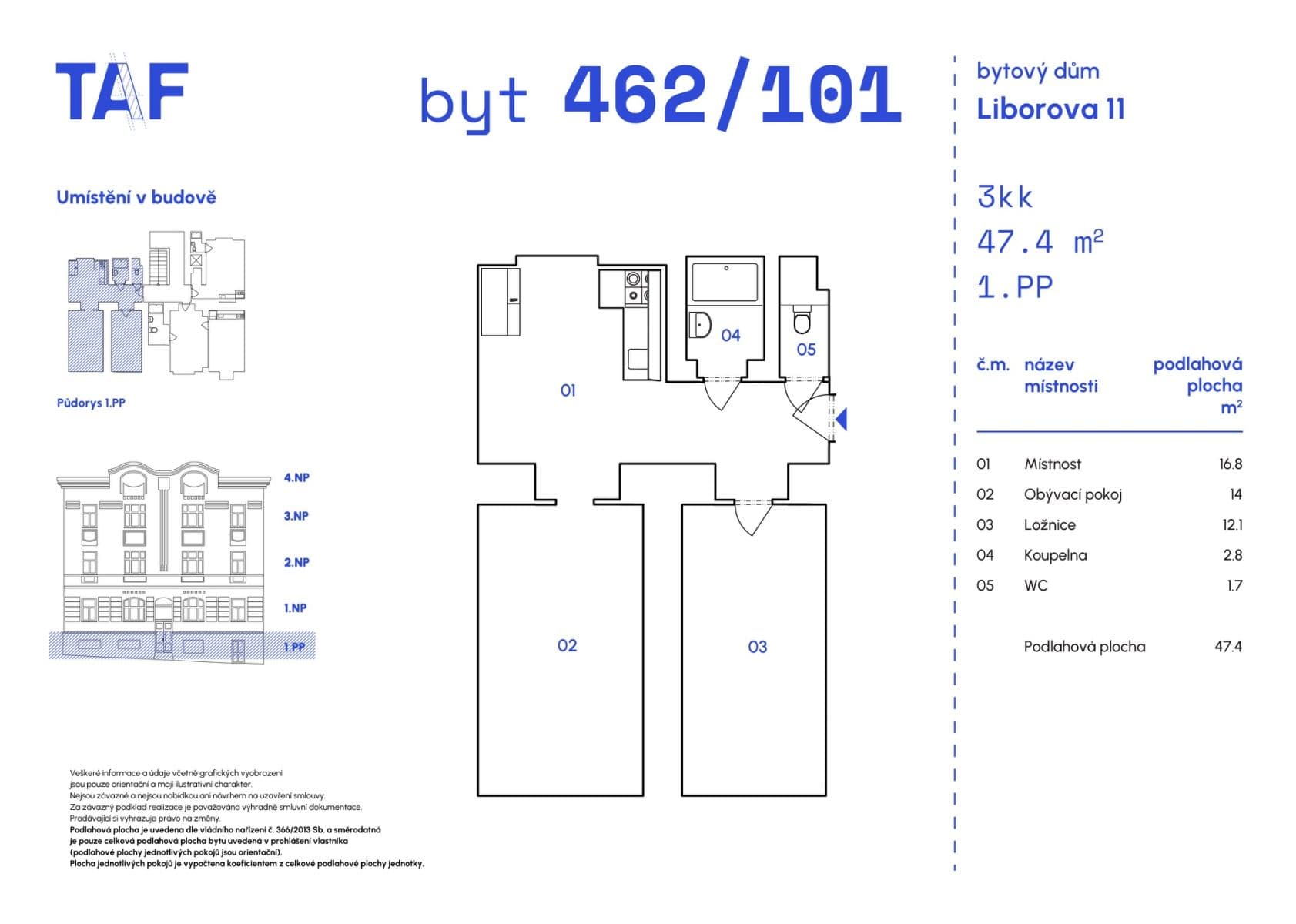 Prodej bytu 3+kk 47 m², Liborova, Praha, Praha Prodej bytu 3+kk 47 m², Liborova, Praha, Praha