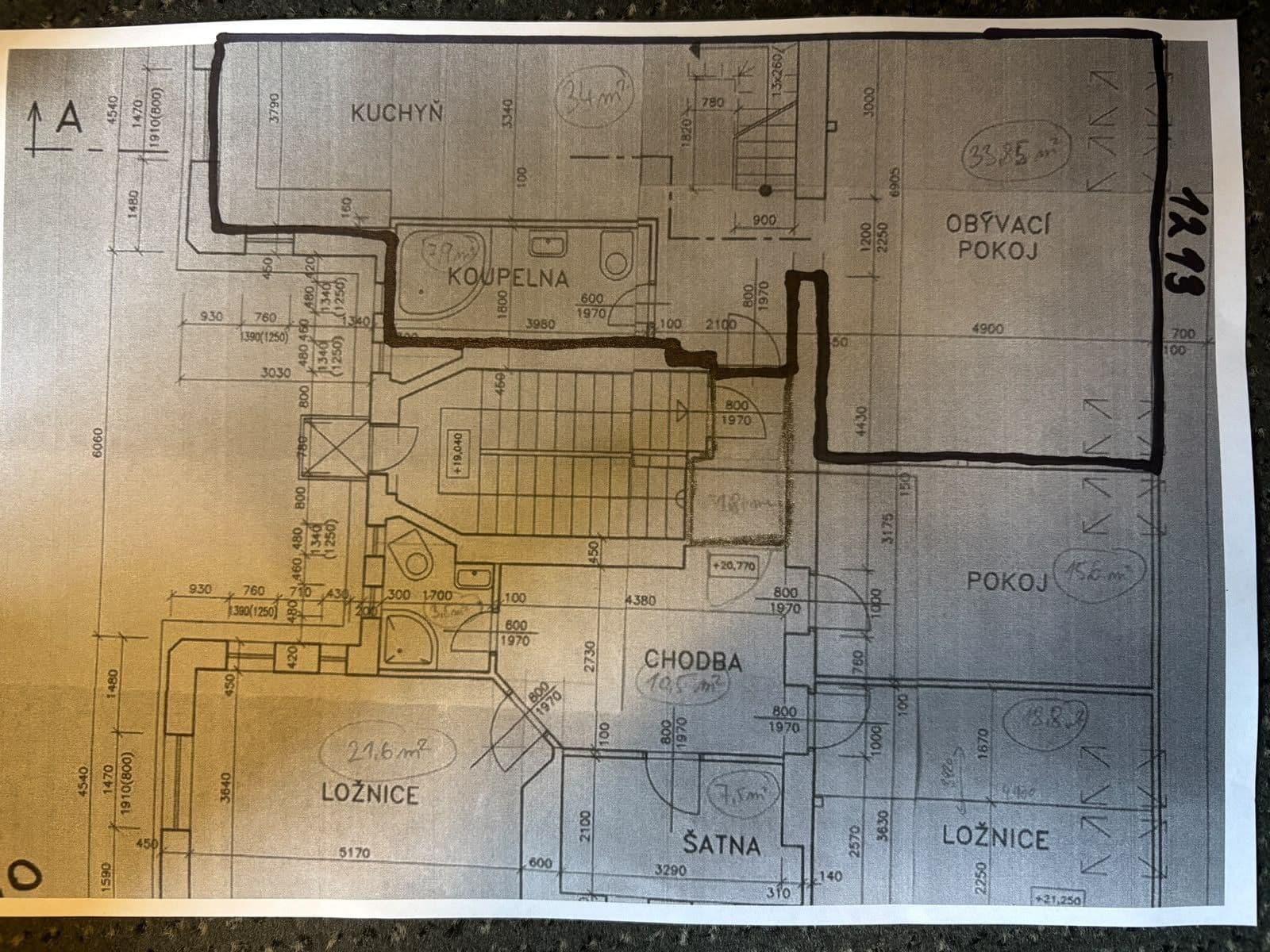 Pronájem bytu 100 m², Milešovská, Praha, Praha Pronájem bytu 100 m², Milešovská, Praha, Praha