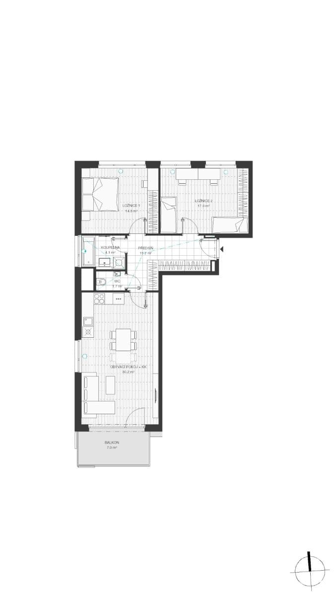 Pronájem bytu 3+kk 82 m², Kárníkova, Praha, Praha Pronájem bytu 3+kk 82 m², Kárníkova, Praha, Praha