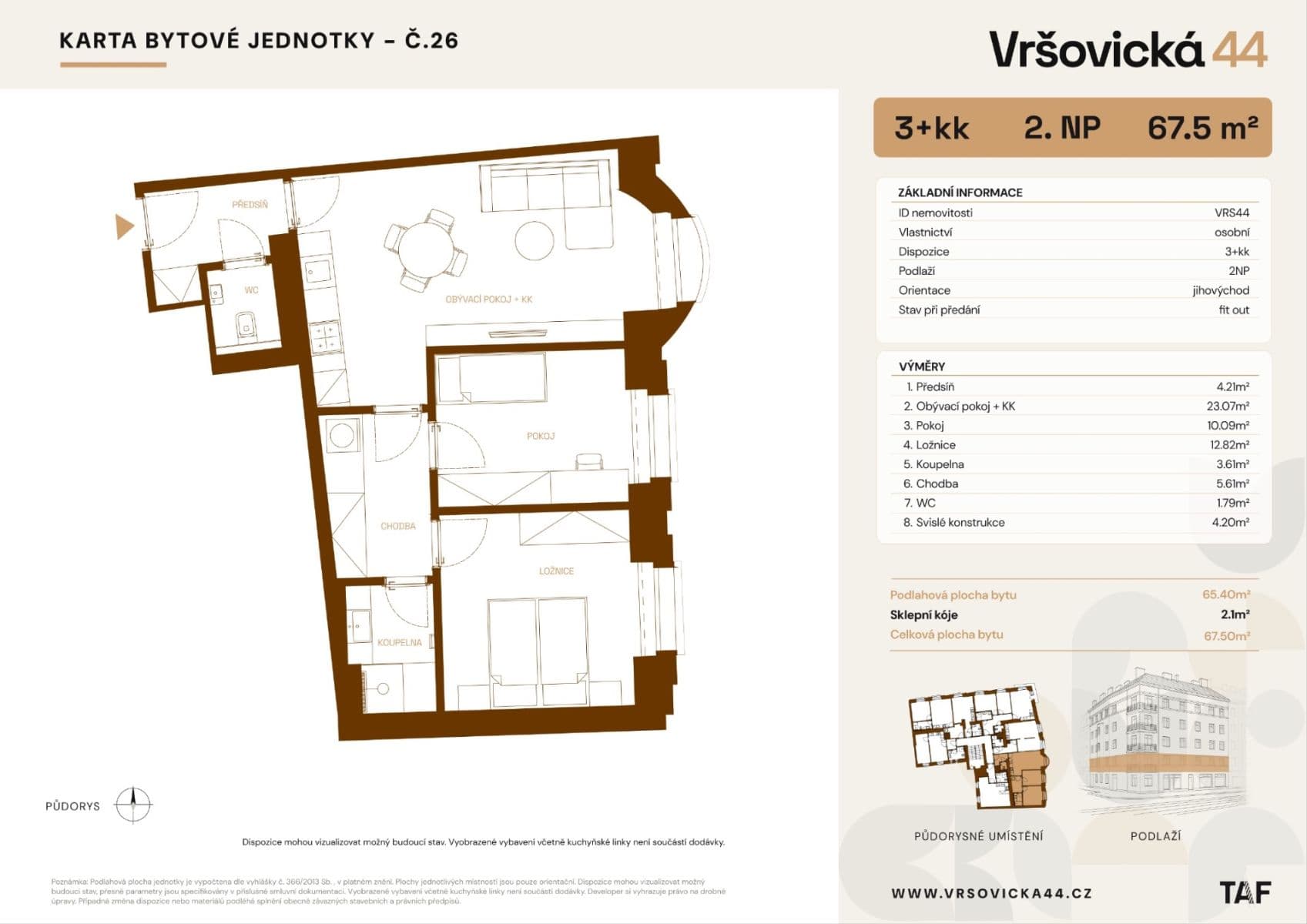 Prodej bytu 3+kk 68 m², Vršovická, Praha, Praha Prodej bytu 3+kk 68 m², Vršovická, Praha, Praha