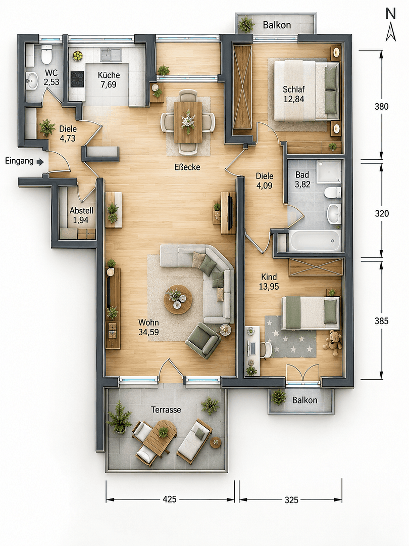 Prodej bytu 3+1 92 m², Erkrath, Severní Porýní-Vestfálsko Prodej bytu 3+1 92 m², Erkrath, Severní Porýní-Vestfálsko