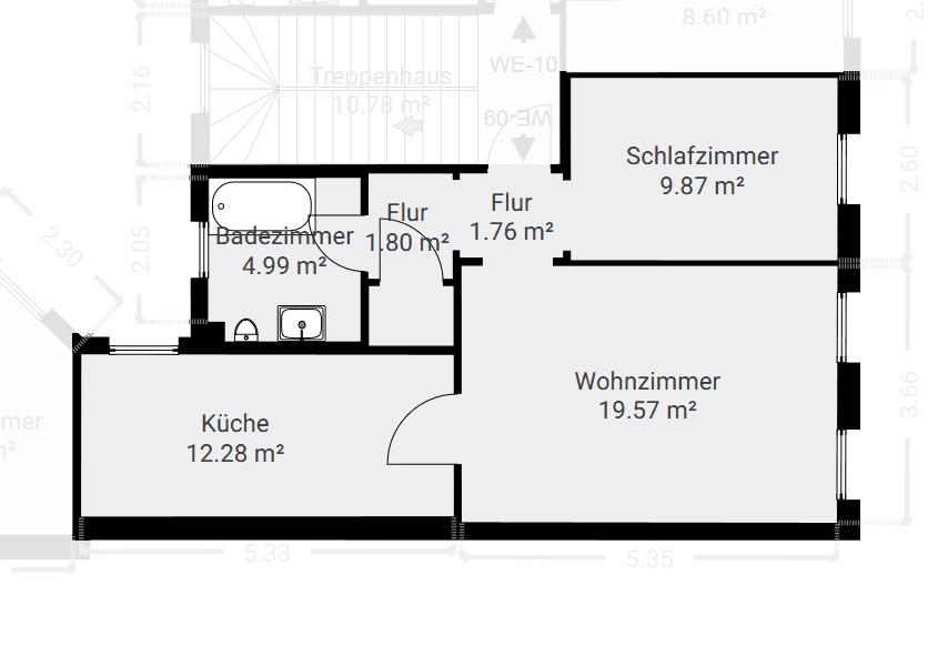 Pronájem bytu 2+1 52 m², Helmstedter Straße 18, Magdeburg, Sasko-Anhaltsko Pronájem bytu 2+1 52 m², Helmstedter Straße 18, Magdeburg, Sasko-Anhaltsko