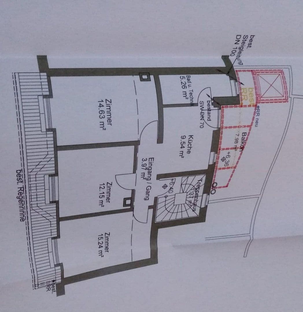 Pronájem bytu 3+1 61 m², Grabenstrasse 2, Lörrach, Bádensko-Württembersko Pronájem bytu 3+1 61 m², Grabenstrasse 2, Lörrach, Bádensko-Württembersko