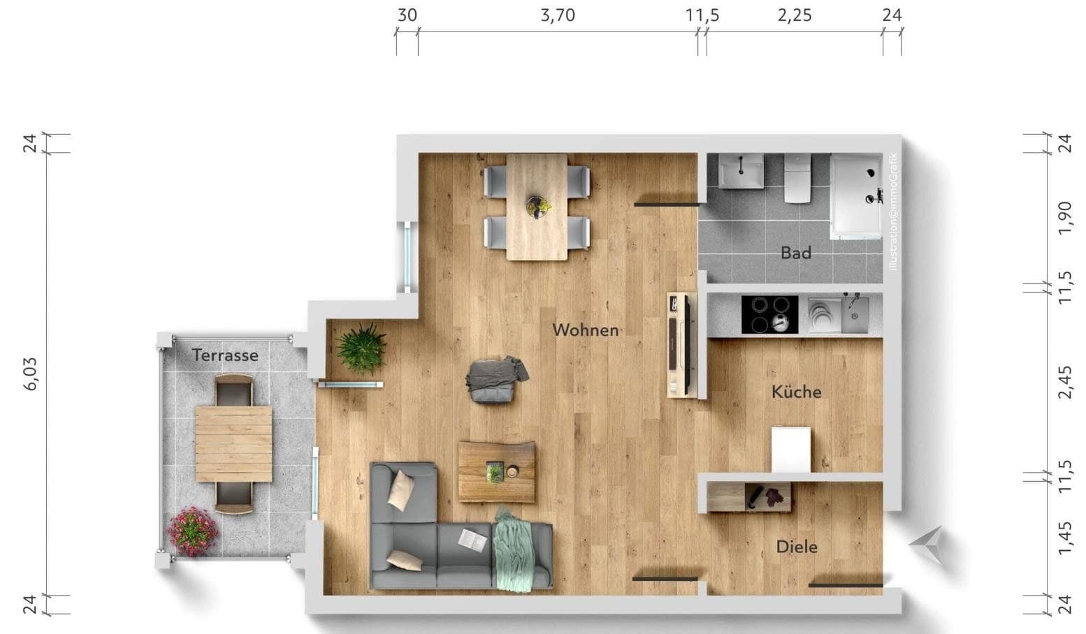 Pronájem bytu 1+kk 45 m², Fürstenbergstrasse 96, Konstanz, Bádensko-Württembersko Pronájem bytu 1+kk 45 m², Fürstenbergstrasse 96, Konstanz, Bádensko-Württembersko