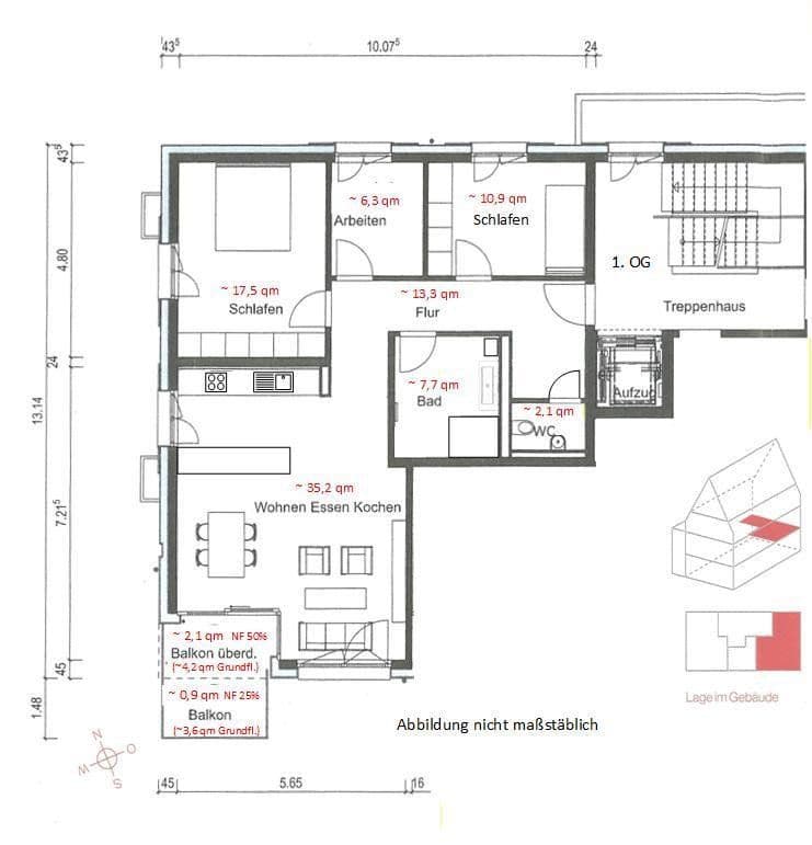 Pronájem bytu 4+1 96 m², Ulm, Bádensko-Württembersko Pronájem bytu 4+1 96 m², Ulm, Bádensko-Württembersko