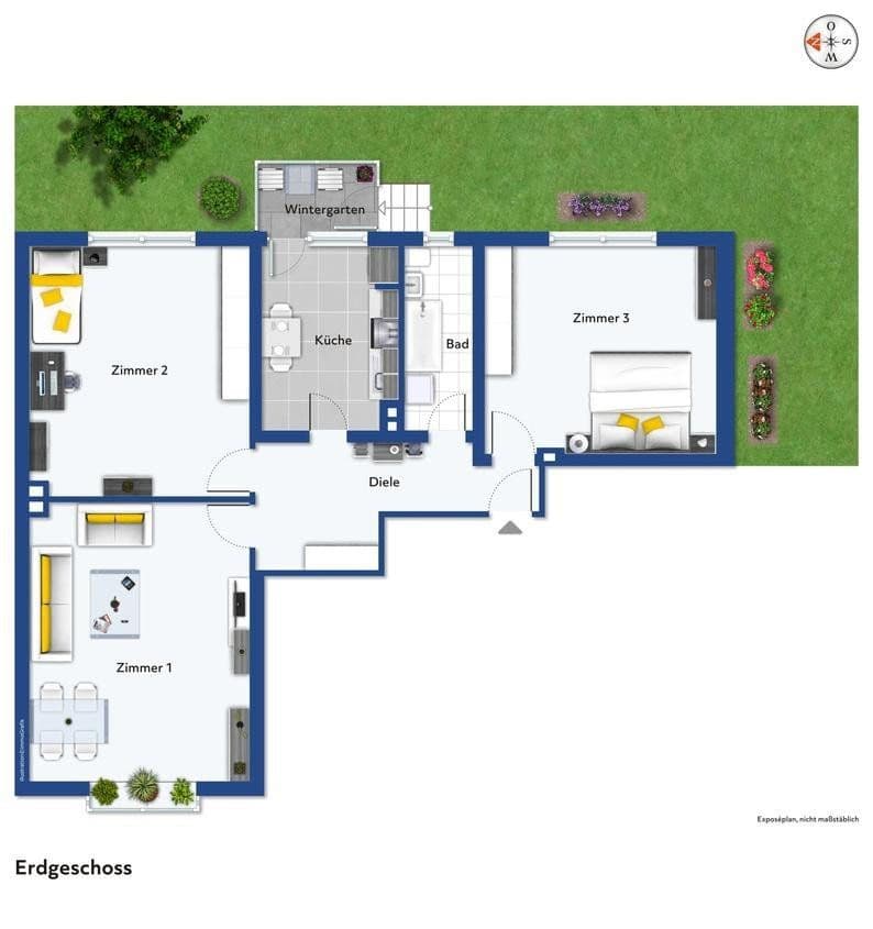 Pronájem bytu 3+1 106 m², Bergmannstr. 15, Hildesheim, Dolní Sasko Pronájem bytu 3+1 106 m², Bergmannstr. 15, Hildesheim, Dolní Sasko
