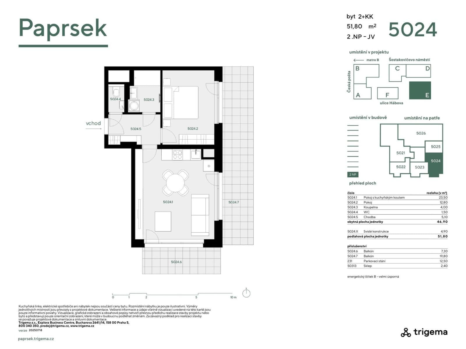 Prodej bytu 2+kk 47 m², Hábova, Praha, Praha Prodej bytu 2+kk 47 m², Hábova, Praha, Praha