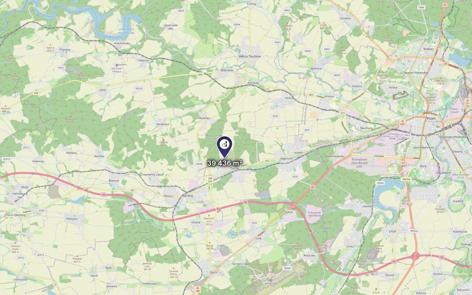 Prodej pozemku 39.436 m², Tlučná, Plzeňský kraj Prodej pozemku 39.436 m², Tlučná, Plzeňský kraj