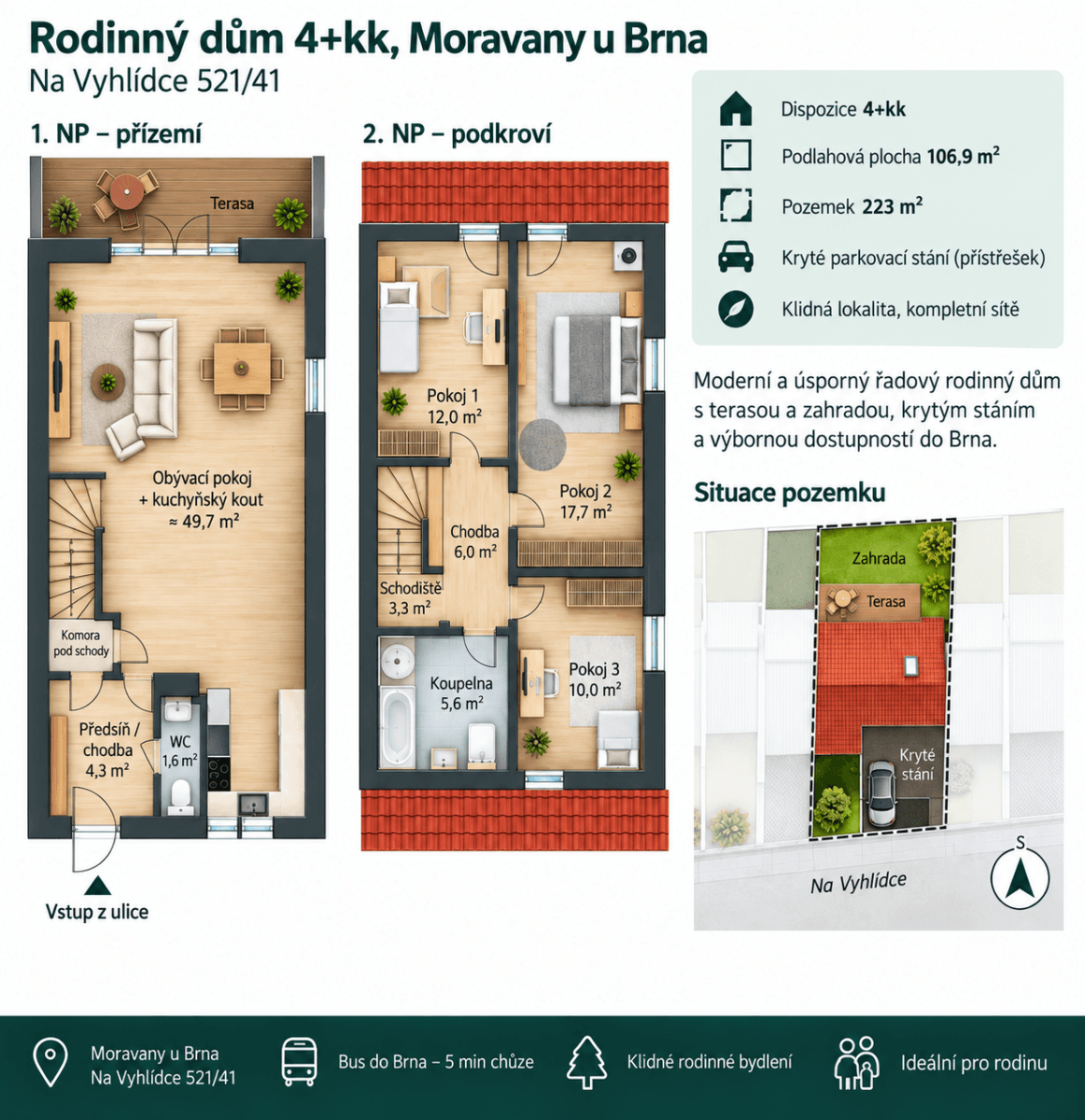 Prodej domu 107 m², pozemek 223 m², Na Vyhlídce, Moravany, Jihomoravský kraj Prodej domu 107 m², pozemek 223 m², Na Vyhlídce, Moravany, Jihomoravský kraj